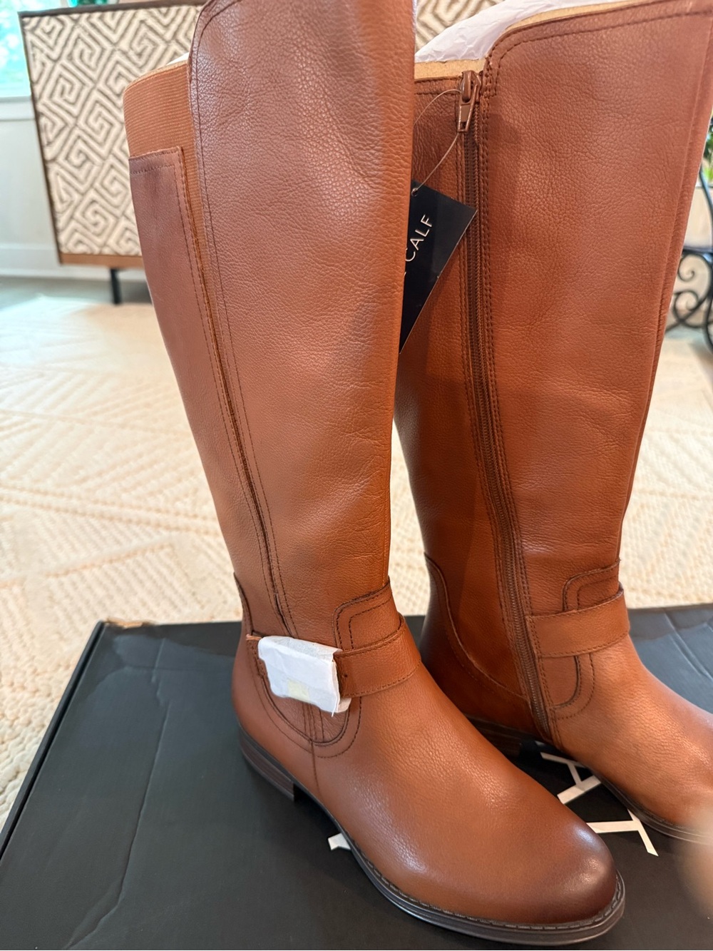 Naturalizer Chestnut Brown Tall Leather Boots